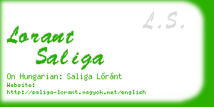 lorant saliga business card